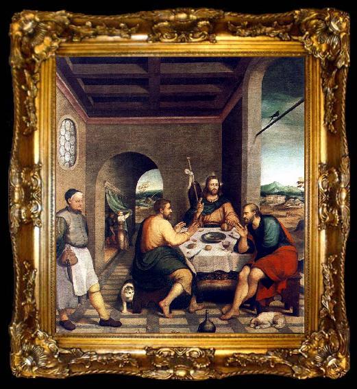 framed  BASSANO, Jacopo Supper at Emmaus sf, ta009-2